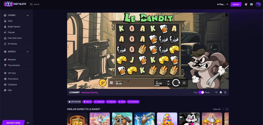 fast slots game review