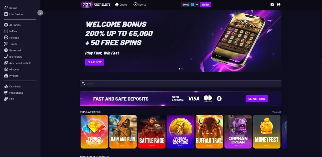 Fast Slots lobby