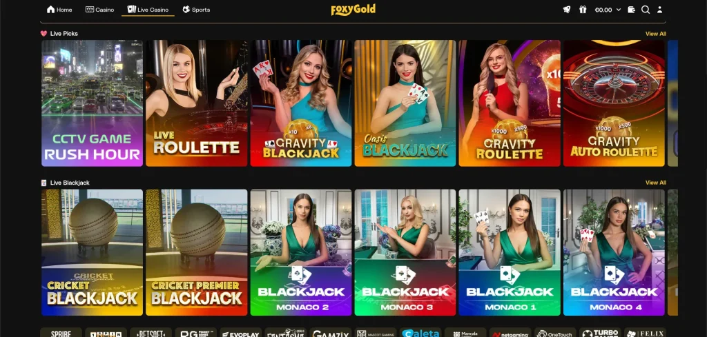 Foxygold live casino