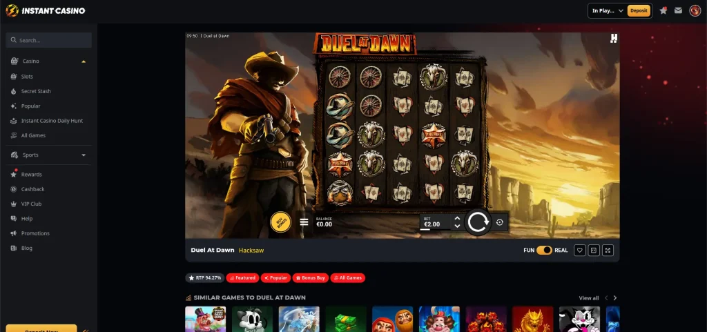 instant casino game review
