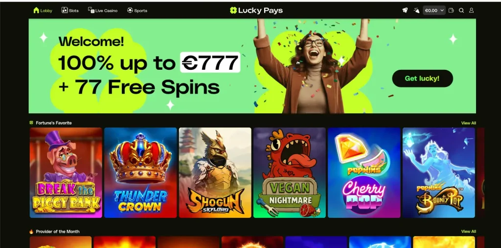 Luckypays home