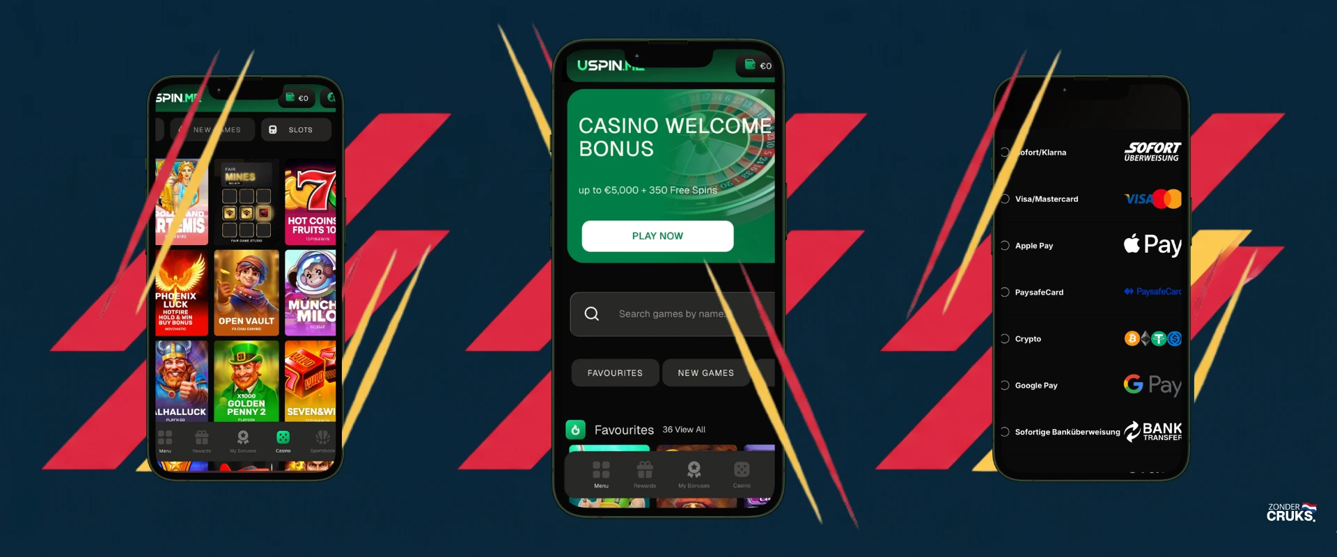 Uspin casino screenshots - snel registreren zonder Cruks
